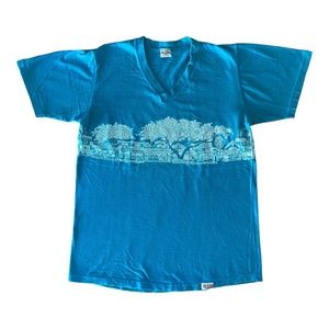 1980s Crazy Shirt Koloa, Kauai Aqua - Made in USA | Medium